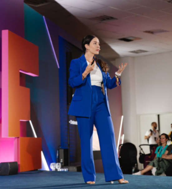 Palestrante em evento